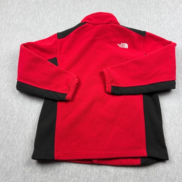 The North Face Jacket Boys Large 14/16 Red Full Zip Fleece Mock Neck Hiking Coat - Picture 12 of 13